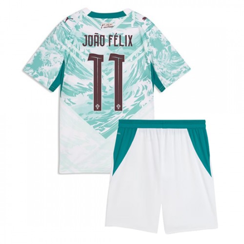 Portugali Joao Felix #11 Vieraspaita Lapsille MM-kisat 2026 Lyhythihainen (+ Lyhyet housut)